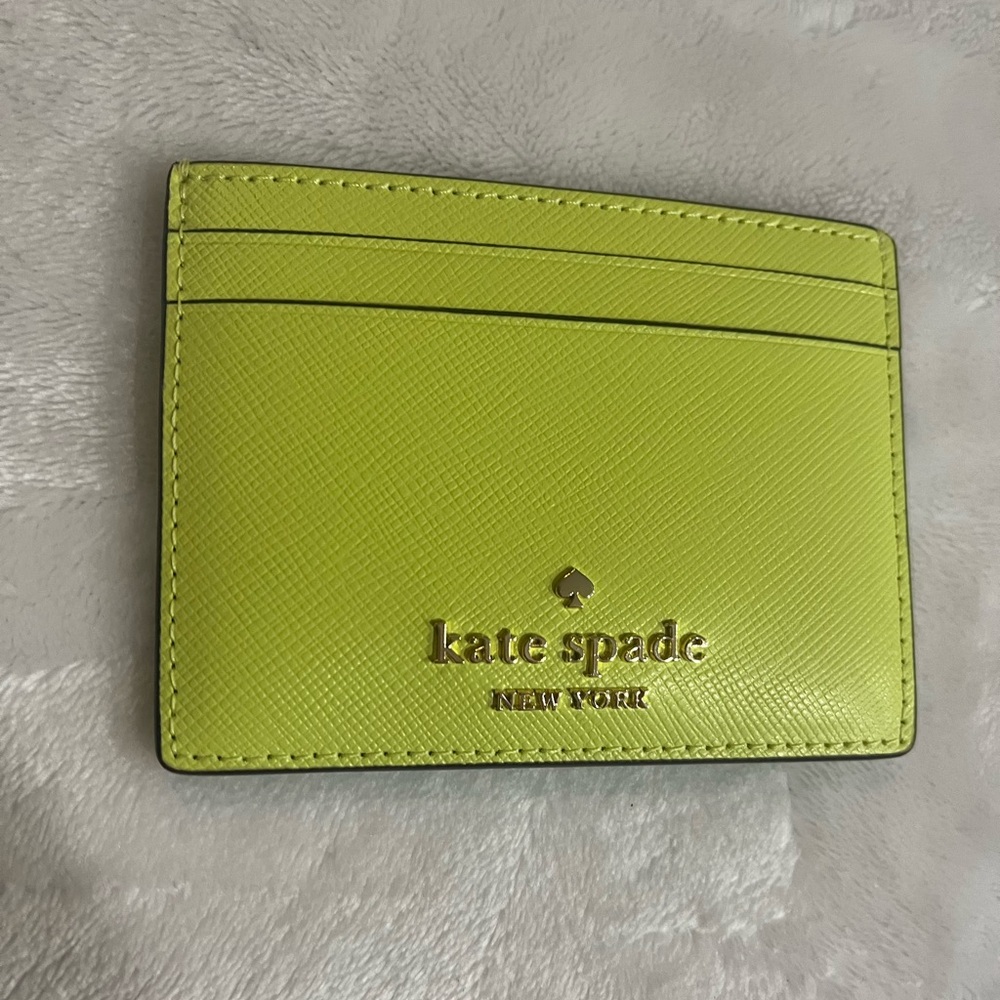 Kate Spade Neon Green Card Holder